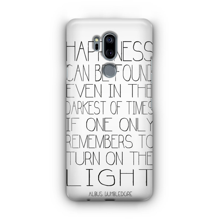 Albus Dumbledore Quotes in White LG G7 Case