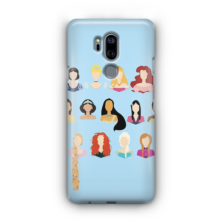 Disney All Princess No Face LG G7 Case