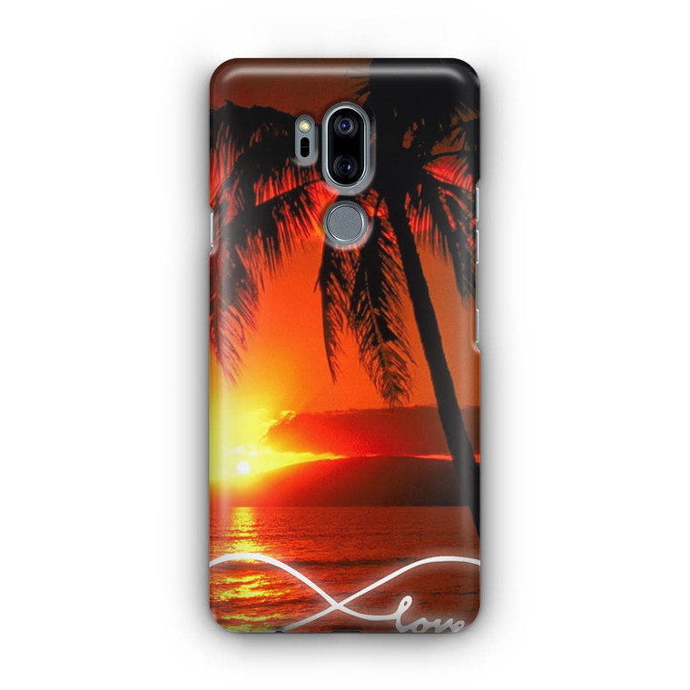 Infinity Love Sunset Beach LG G7 Case