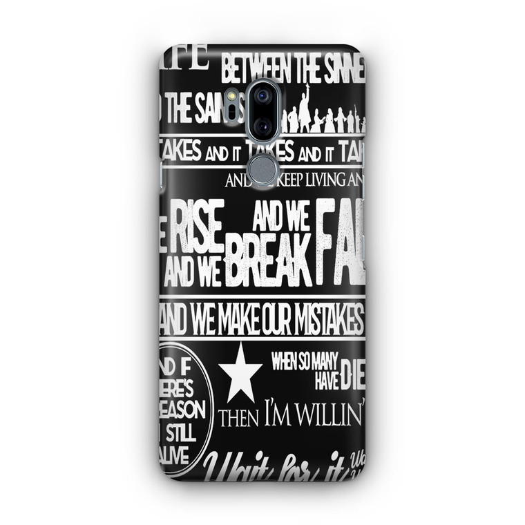 Hamilton Wait for it Lyrics Quotes LG G7 Case