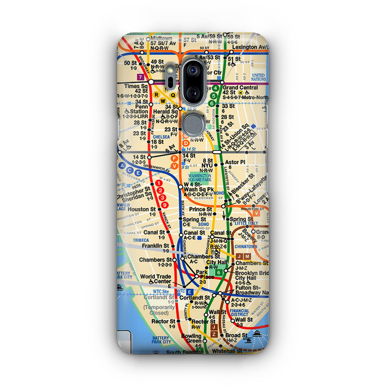 NYC Subway Map LG G7 Case