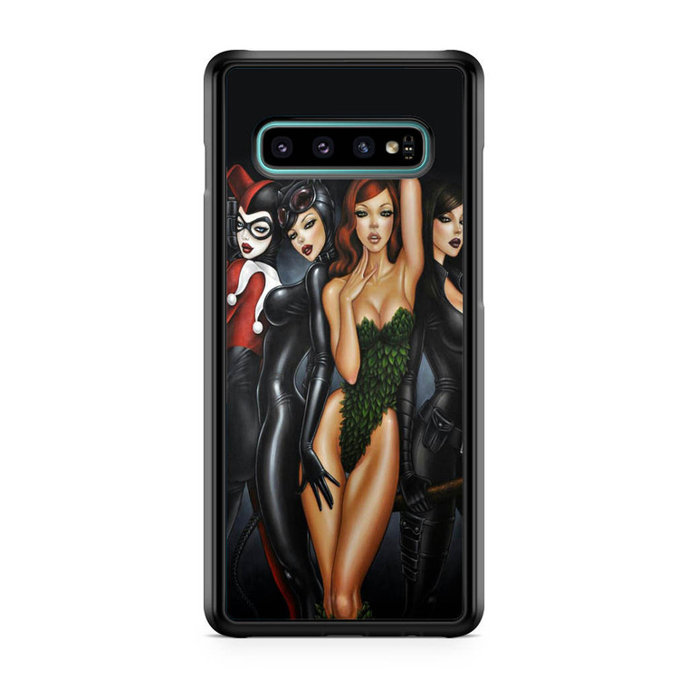 Poison Ivy, Harley Quinn,batgirl and Catwoman Samsung Galaxy S10 Case
