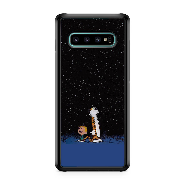 Calvin and Hobbes Space Samsung Galaxy S10 Case