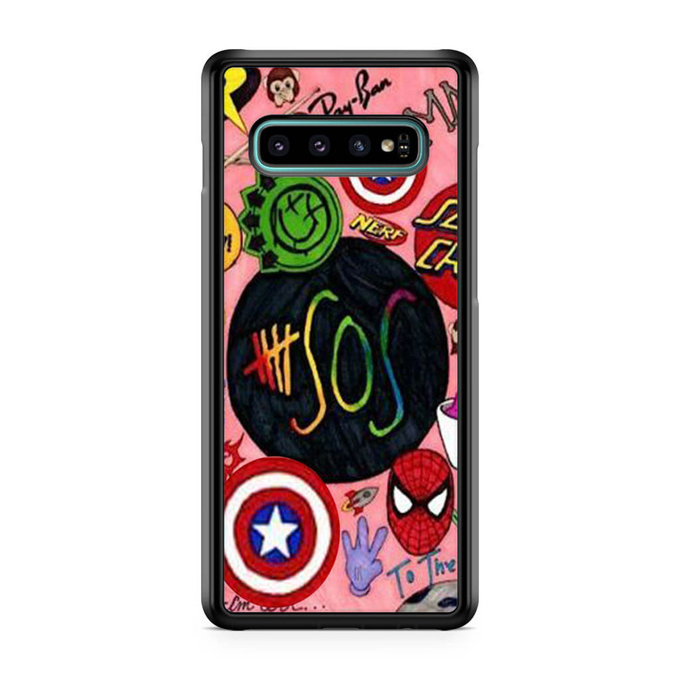 5 SOS Superheroes Samsung Galaxy S10 Case