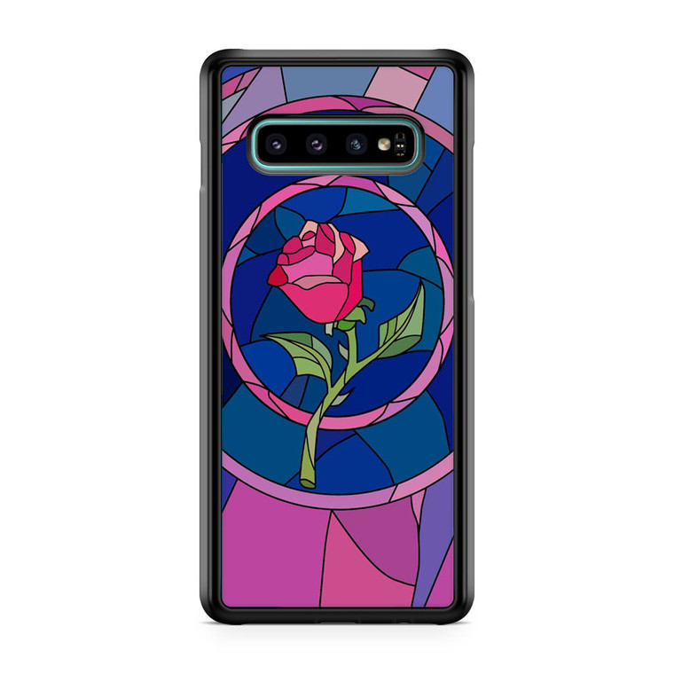 Beauty and The Beast Rose in Glass Samsung Galaxy S10 Case