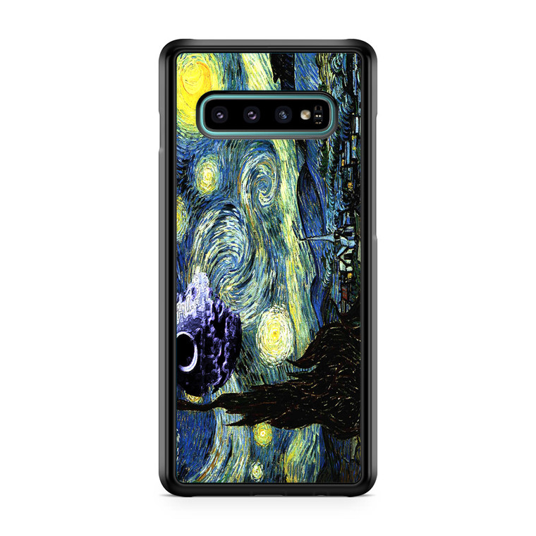 Skellington on a Starry Night Samsung Galaxy S10 Case