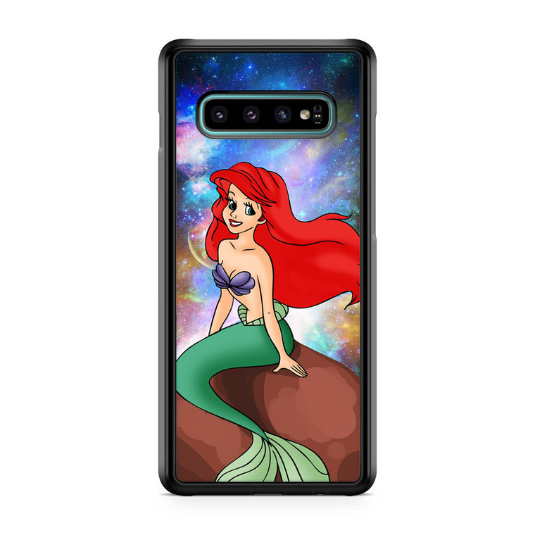 Ariel Little Mermaid In Galaxy Space Samsung Galaxy S10 Case