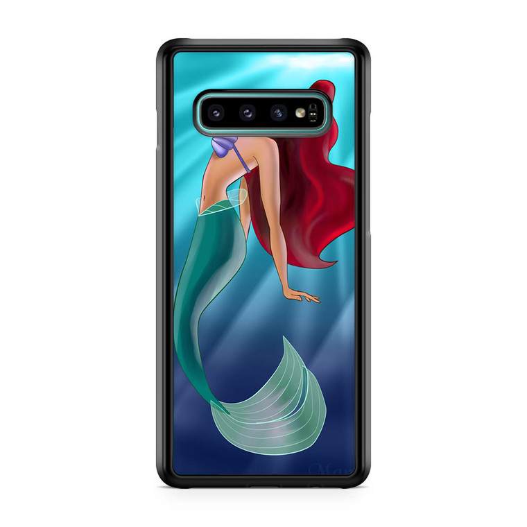 Ariel The Little Mermaid On Tiffany Blue Samsung Galaxy S10 Case