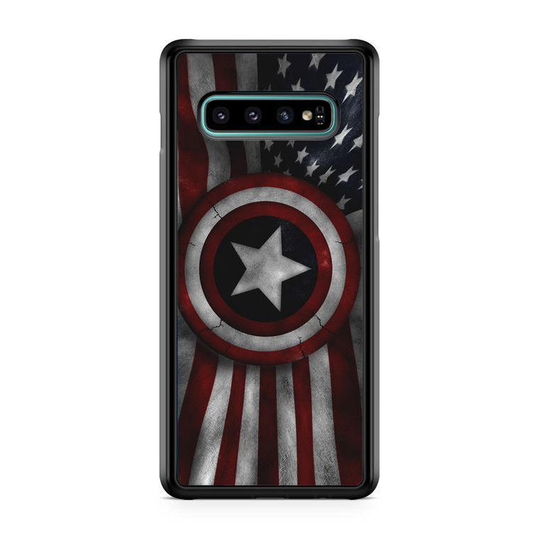 Captain America flag Samsung Galaxy S10 Case