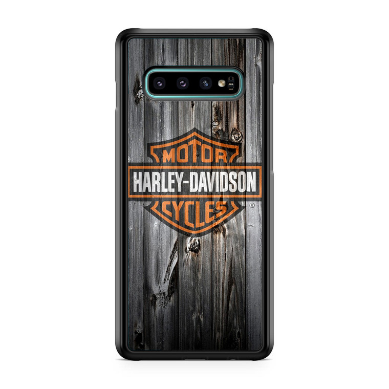 Harley Davidson Wood Art Samsung Galaxy S10 Case