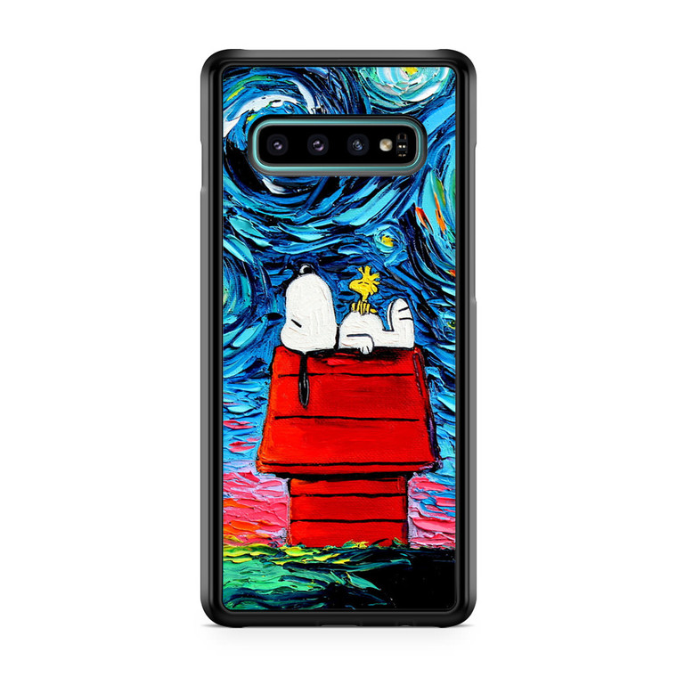 Snoopy Starry Night Van Gogh Samsung Galaxy S10 Case