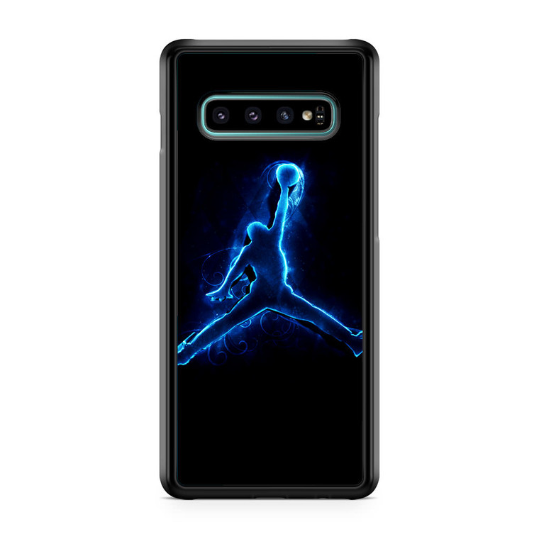 Air Jordan Logo Neon Samsung Galaxy S10 Case