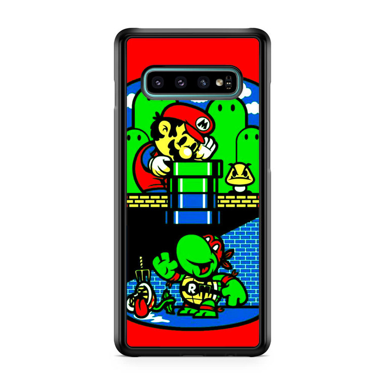 Super Mario Bros Help TMNT Samsung Galaxy S10 Case