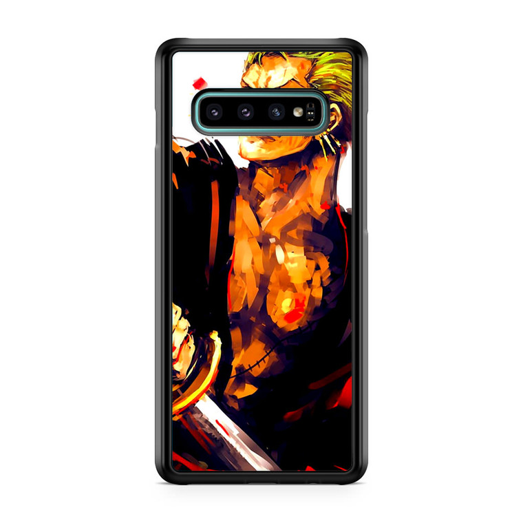 One Piece Roronoa Zoro Paint Samsung Galaxy S10 Case