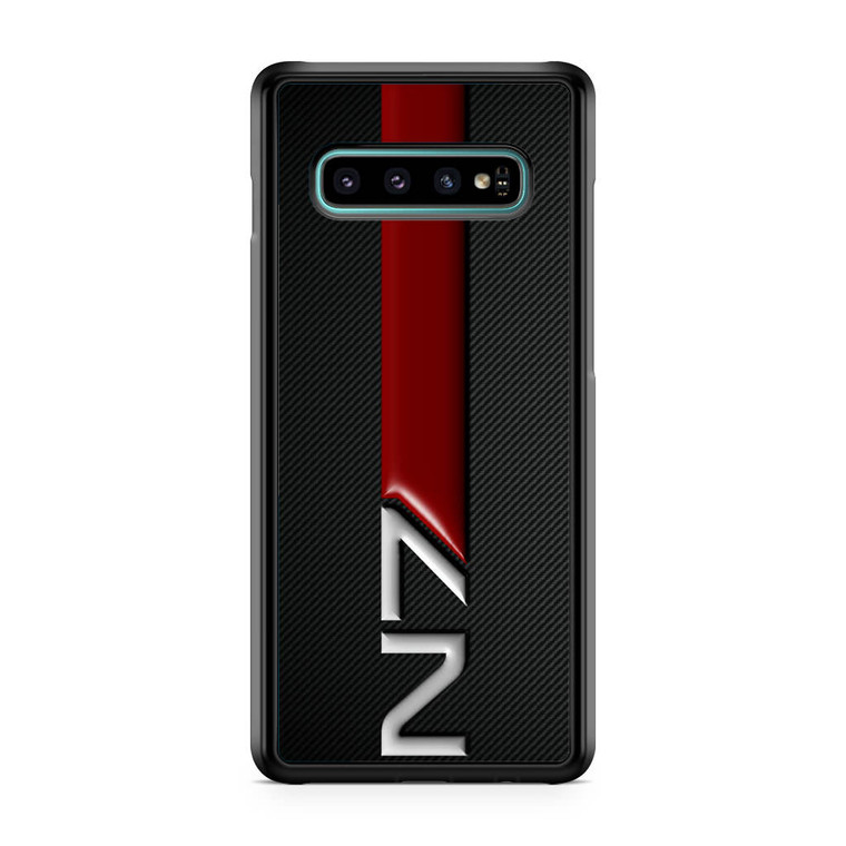 Mass Effect N7 Logo Carbon Samsung Galaxy S10 Case