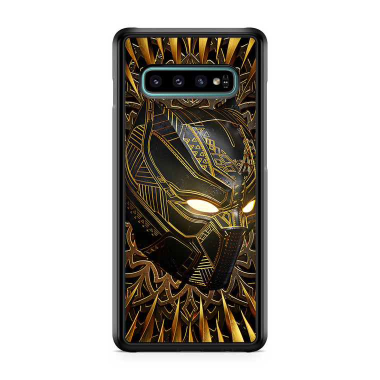 Black Panther Gold Mask Samsung Galaxy S10 Case