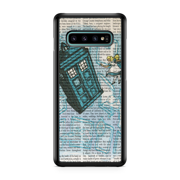 Alice In Wonderland, Tardis Doctor Who Samsung Galaxy S10 Plus Case