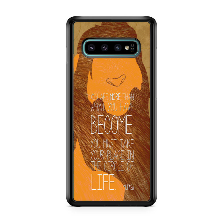 Lion King Simba Mufasa Quotes Samsung Galaxy S10 Plus Case