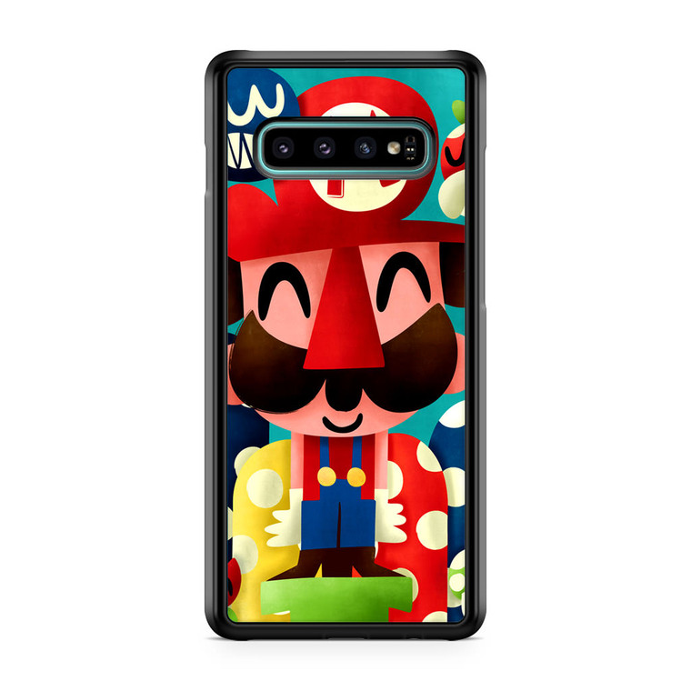 Super Mario Bross Art Design Samsung Galaxy S10 Plus Case