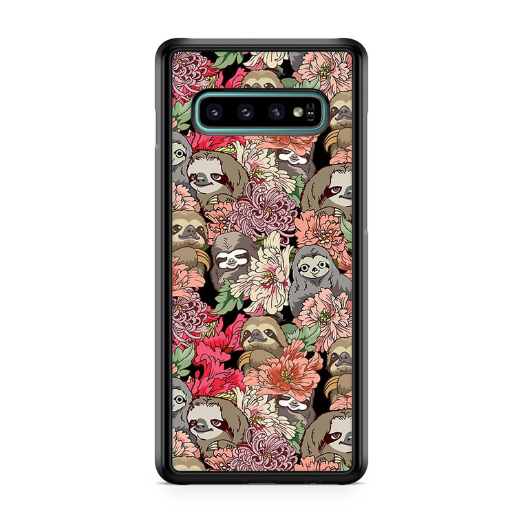 Because Sloth Flower Samsung Galaxy S10 Plus Case