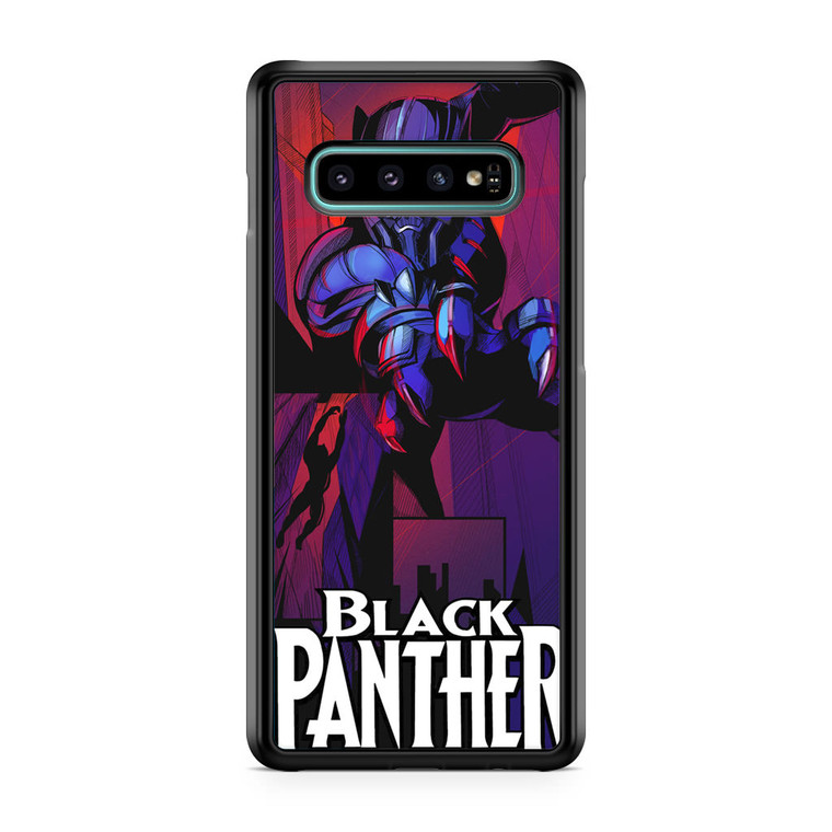 Black Panther Movie Artwork Samsung Galaxy S10 Plus Case