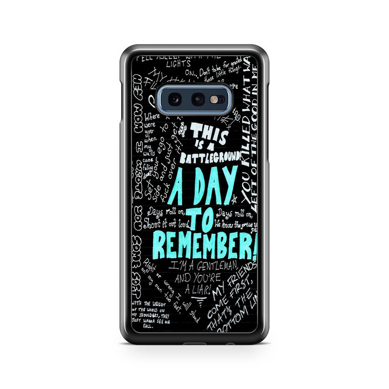 A Day To Remember Quote Samsung Galaxy S10e Case