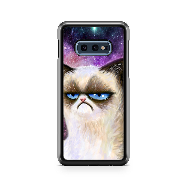 Angry Cat Grumpy Nebula Samsung Galaxy S10e Case