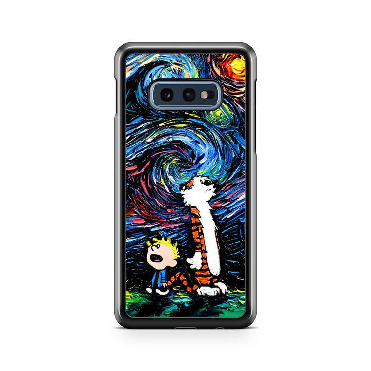 Calvin and Hobbes Art Starry Night Samsung Galaxy S10e Case