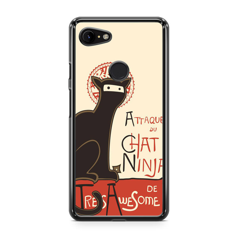 A French Ninja Cat Google Pixel 3 Case