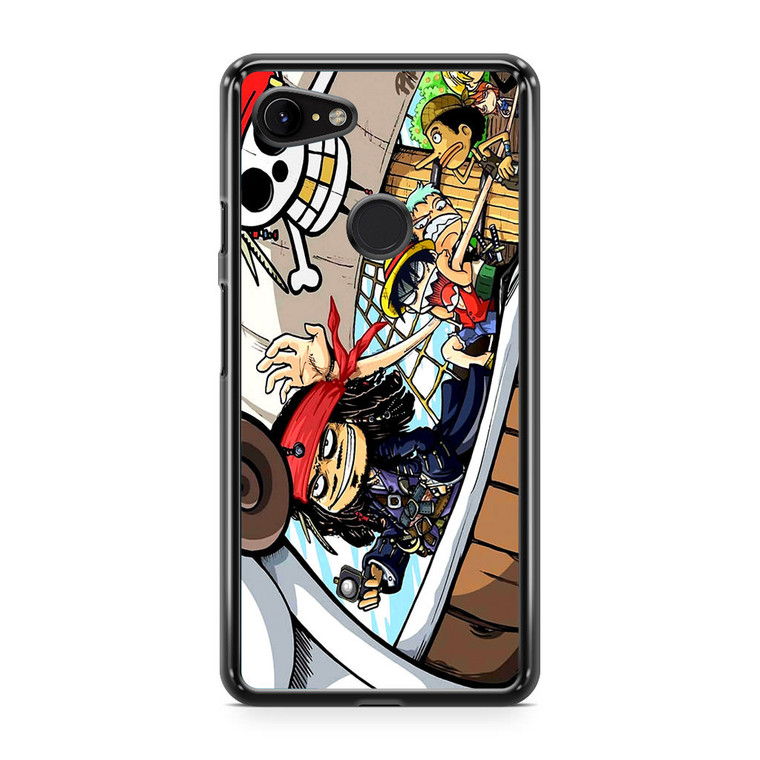 When Luffy Meet Captain Jack Sparrow Google Pixel 3 Case