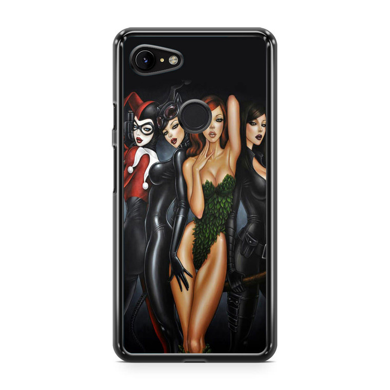 Poison Ivy, Harley Quinn,batgirl and Catwoman Google Pixel 3a XL Case