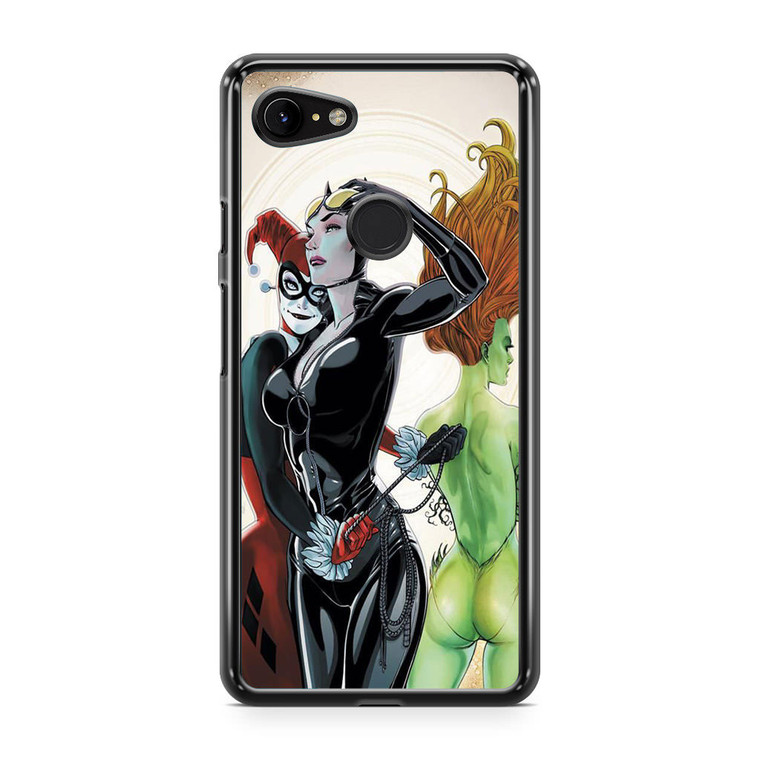 Harley Quinn, Catwoman, Poison Ivy Google Pixel 3a XL Case