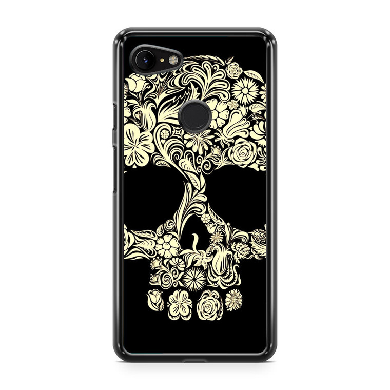 Dark Skull Flowers Google Pixel 3a XL Case