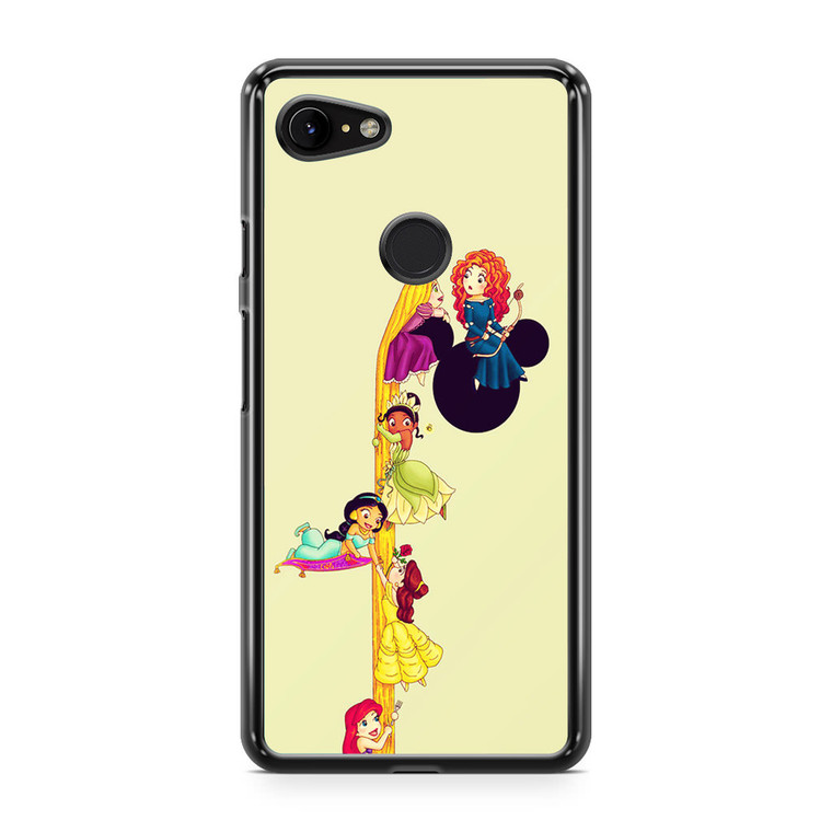 Disney Princess Climbing Rapunzel's Hair Google Pixel 3a Case