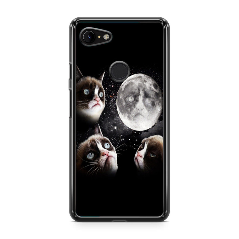 Grumpy Cat and The Moon Google Pixel 3a Case