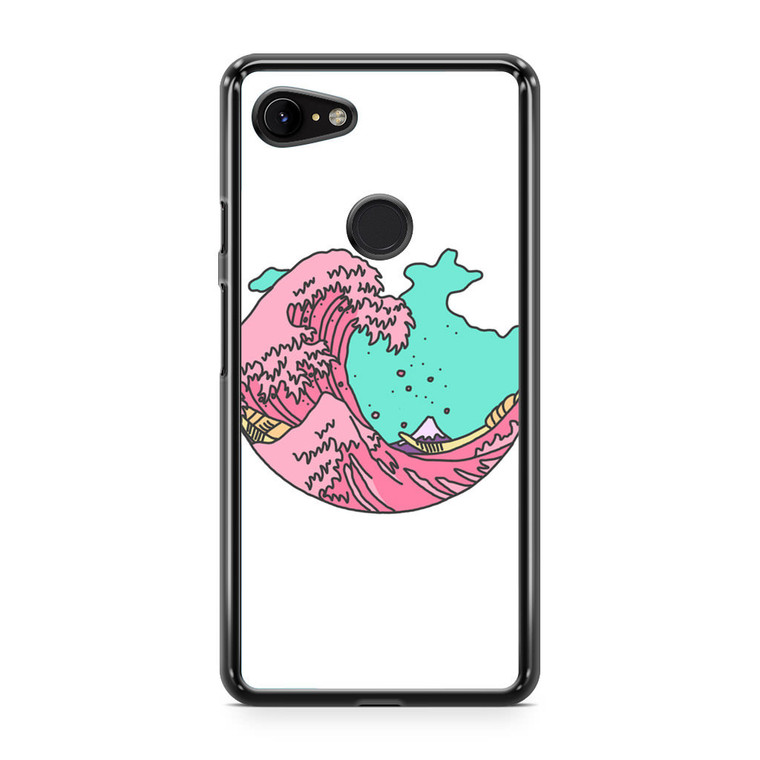 Japanese Pastel Wave Google Pixel 3a XL Case