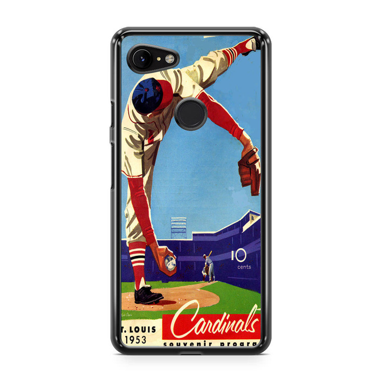 Vintage St Lous Cardinals Scorecard Google Pixel 3a XL Case