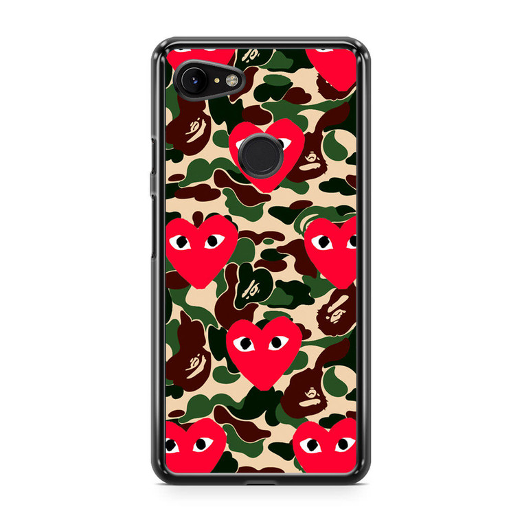 Bape x Comme Des Garcon Camo Google Pixel 3a XL Case