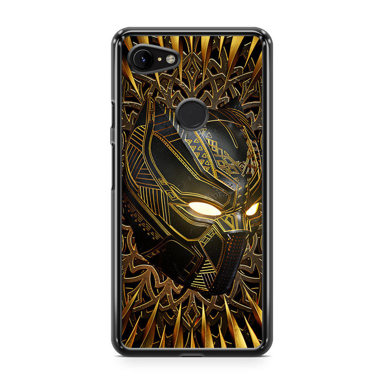 Black Panther Gold Mask Google Pixel 3a XL Case