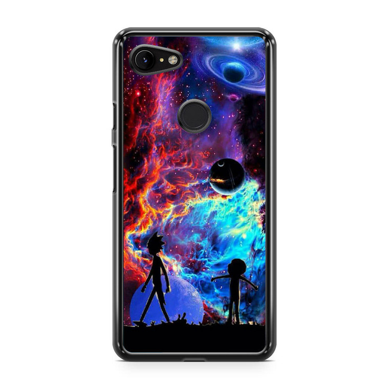 Rick and Morty Flat Galaxy Google Pixel 3a Case