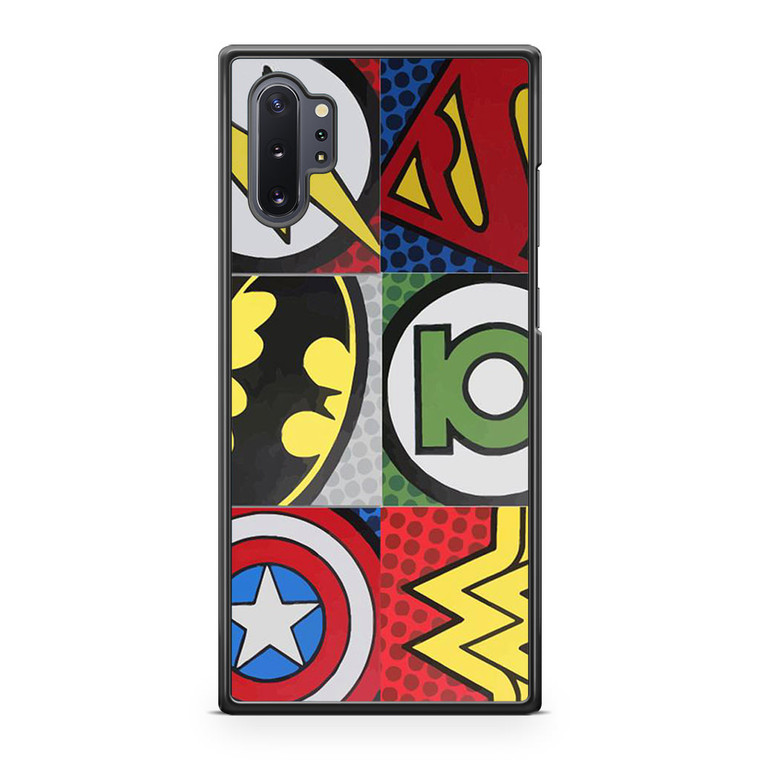 Pop Comic Super Hero Logo Samsung Galaxy Note 10 Plus Case