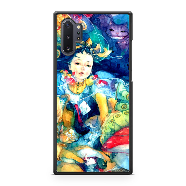 Alice In Wonderland Watercolor Painting Samsung Galaxy Note 10 Plus Case