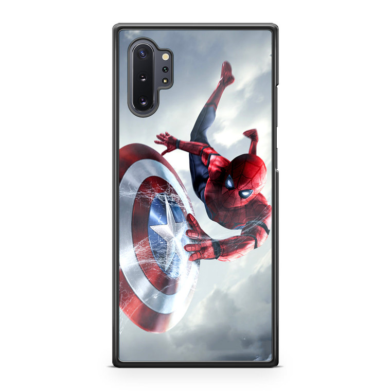 Spiderman Captain America Shield Samsung Galaxy Note 10 Plus Case