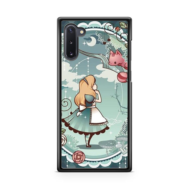Alice and Cheshire Cat Poster Samsung Galaxy Note 10 Case