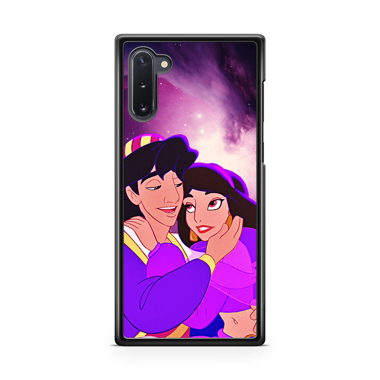 Aladdin and Jasmine Disney In Galaxy Nebula Samsung Galaxy Note 10 Case