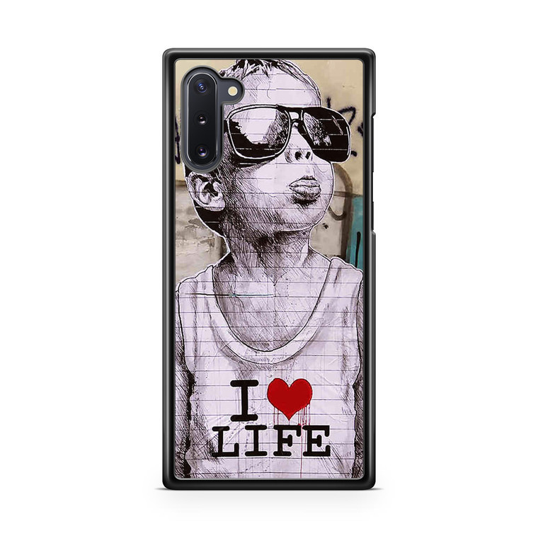 I Love Life Banksy Samsung Galaxy Note 10 Case