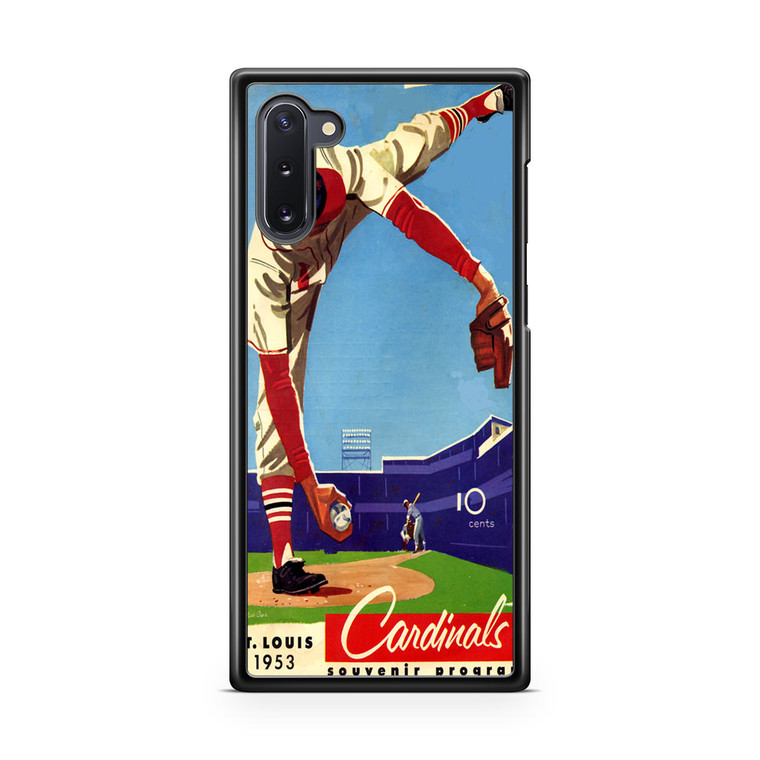 Vintage St Lous Cardinals Scorecard Samsung Galaxy Note 10 Case