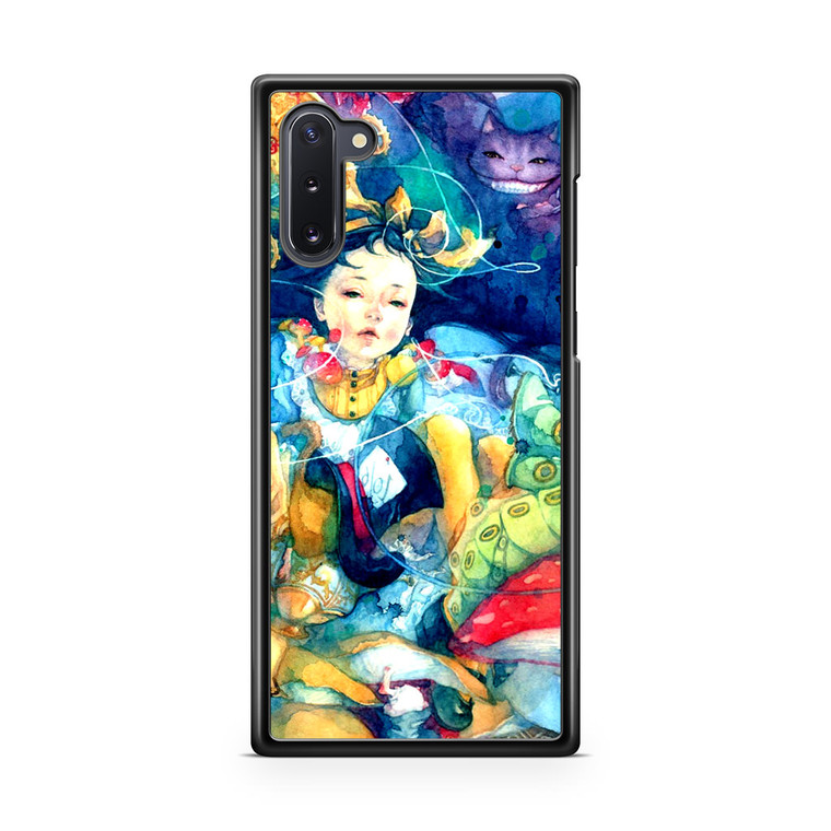 Alice In Wonderland Watercolor Painting Samsung Galaxy Note 10 Case
