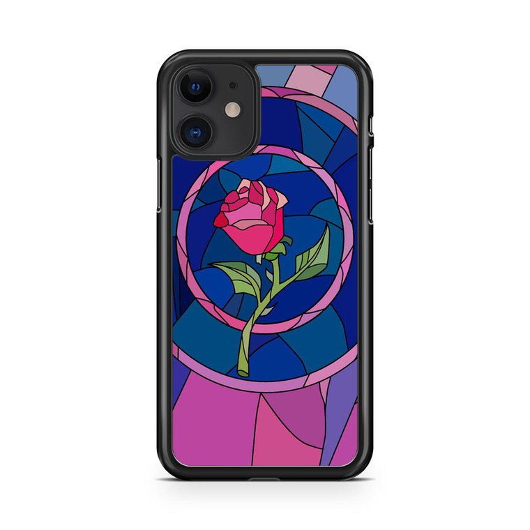 Beauty and The Beast Rose in Glass iPhone 11 Case