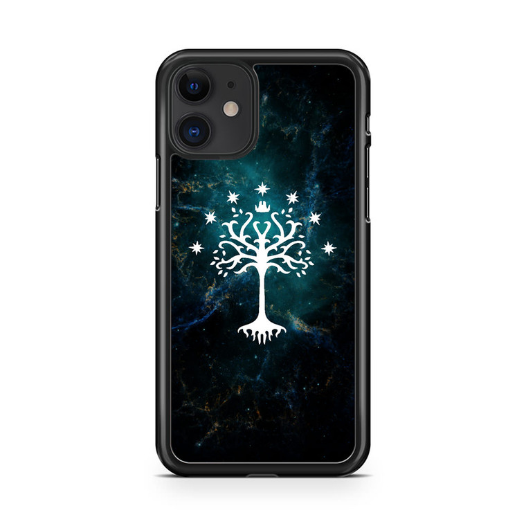 White Tree in Galaxy Nebula iPhone 11 Case